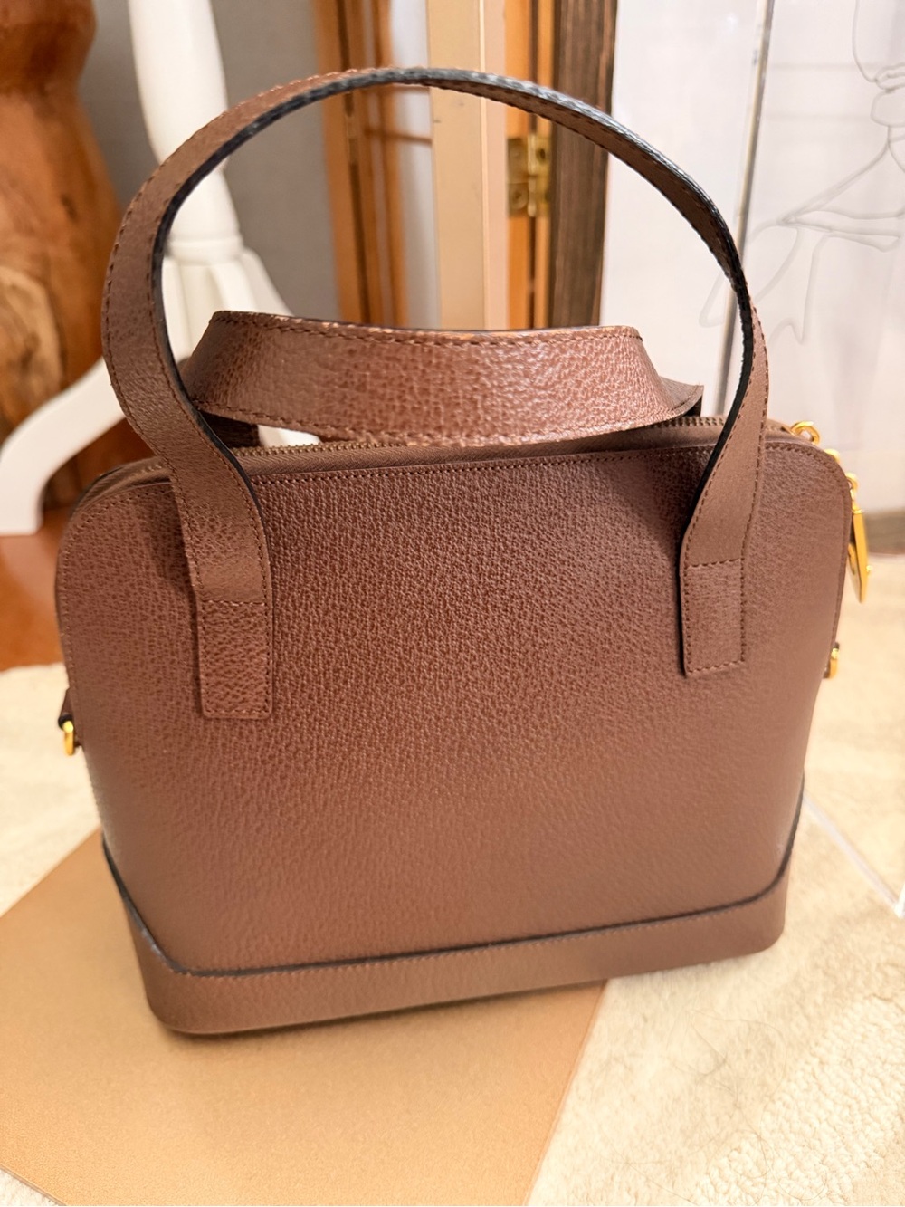Vintage Celine Paris Brown Leather Top Handle Bag 🤎✨ - Picture 6 of 14